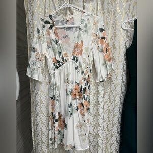 Beautiful white and floral dress